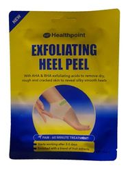 Healthpoint Exfoliating Heel Peel, Removes Dry, Rough and Cracked Skin, 60 Minute Treatment with AHA and BHA Exfoliating Acids, Results in 3 to 5 Days, Vegan Friendly, Pack of 2 Wrap Around Pads