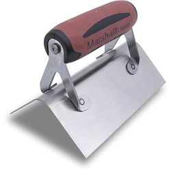 Plana de canto exterior Marshalltown com alça Durasoft, espátula de canto em aço inoxidável, tamanho da talo: 152 x 64 mm, ângulo com raio