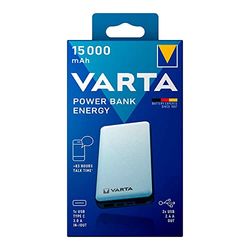 Power Bank 15.000mAh, 100/240V, Dimensiones 74x21x138mm, Ideal para Cargar Dispositivos móviles en Cualquier Lugar.