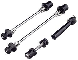 TranzX Schnellspann-Set com parafuso de 5 canais, anti-roubo, 3 peças, Schnellspannset 3tlg. mit 5-Kantschl.diebstahls, prateado