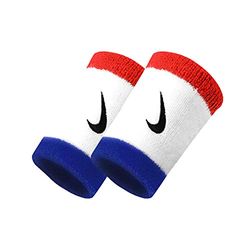 Nike Unisex - Swoosh Doublewide Håndled zweetarmband, HABANERO RED/BLACK, eenheidsmaat EU