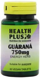 Health Plus Guarana 750mg Energy and Performance Supplement - 60 Tablets