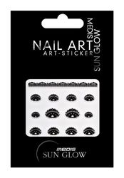 Medis Sun Glow Stickers pour ongles Motif cœurs