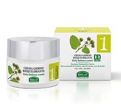 Helan, Linea Viso 1 - Creme Hydratante Visage pour Peaux Mixtes Purifiante avec Filtre Solaire - Creme Visage pour Soin Visage et Cou avec Vitamine E, Beurre de Karité et Citron, 50 ml - Made in Italy
