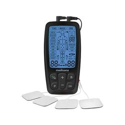medisana TENS apparaat, EMS stimulatiestroom apparaat met 60 programma's, elektrotherapie apparaat spierontspanning en pijnbestrijding op rug, nek, schouders, buik, heupen met 4 elektrode pads
