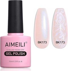 AIMEILI Pearl Shell Gel Nail Polish, Polarized Glitter Shimmer Gel Polish UV LED Soak Off Nail Art Varnish Manicure Gift - (173) 10ml