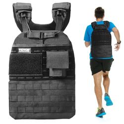 VEVOR Gewichtsvest, 40 lbs gewichtsvest, verstelbaar lichaamsgewicht jas voor mannen vrouwen, trainingsapparatuur voor kracht- en duurtraining, hardlopen, joggen, wandelen, fitness en gewichtsverlies