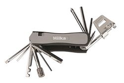 Hilka Tools Bicycle Repair, Set di Riparazione Bici 13 in 1. Unisex-Adulto, Nero/Argento, S