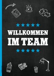 Kleinigkeit für Kollegen: A4 Notizbuch für Arbeit und Beruf ein Geschenk für Teamkollege das schöne Buch mit karierten Seiten für Notizen ein Willkommensgeschenk zur Begrüßung im neuen Team