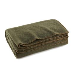 Ever Ready First Aid & Medical Verde oliva lana calda coperta ignifuga, 167,6 x 228,6 cm (80% lana) -US Military