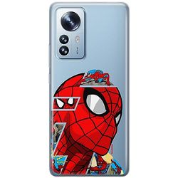 ERT GROUP mobiltelefonfodral för Xiaomi 12 / 12X originalt och officiellt licensierat Marvel mönster Spider Man 042 optimalt anpassad till formen på mobiltelefonen, gedeeltelijk transparant