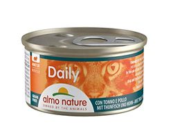 almo nature Daily - Cibo Umido Completo per Gatti Adulti - Mousse con Tonno E Pollo. 24 Lattine da 85G. - 2400 g