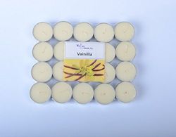Platt värmeljus 20 stycken vanilj