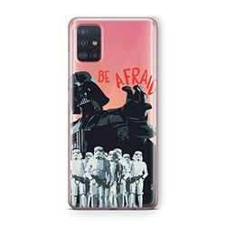 ERT GROUP mobiltelefonfodral för Samsung A51 originalt och officiellt licensierat Star Wars mönster Darth Vader 018 Vit optimalt anpassad till formen på mobiltelefonen, gedeeltelijk transparant