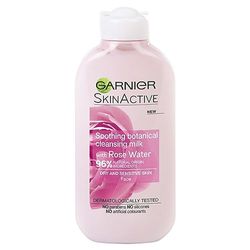 Garnier Natural Rose Water Cleansing Milk Sensitive Skin 200ml (Packaging may vary)