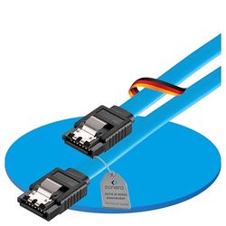 sonero® SATA III 6 Gb/s datakabel 0,30 m, blå