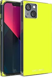 Case-Mate BLOX iPhone 14 Plus Hoesje - Neon Lemon [10FT Valbescherming] [Compatibel met MagSafe] Magnetische Bumper Cover met Vierkante Randen voor iPhone 14 Plus 6,7 inch, Anti-Kras, Schokbestendig,