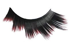 Eulenspiegel 001202 - Cils artificiels, noir/rose Fancy, 1 ml de colle spéciale cils, instructions, pour carnaval, fête à thème