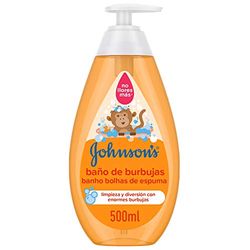 Johnson's Baby Baño de Burbujas (3 x 750 ml), gel de baño para bebé con fórmula No Llores Más, para la piel delicada de los bebés recién nacidos, crea enormes burbujas