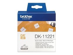 Brother DK-11221 etiketten, zwart/wit, 23 x 23 mm