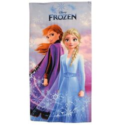 Asciugamano in poliestere Frozen Tessuto Leggermente Assorbente, Design Elsa e Anna per Bambini