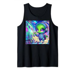 Kawaii Alien Graffiti: The Alien's Artistic Canotta