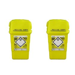 Frontier 41602430 Medical Sharps Disposal Bin/Box, 1 L (Pack of 2)