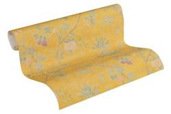 Livingwalls Papel de parede - Papel de parede floral em amarelo e verde - Papel de parede para quartos diferentes - Papel de parede de 10,05 m x 0,53 m