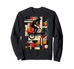 Artsy BMX Rider en Arte Abstracto BMX Ciclismo Sudadera