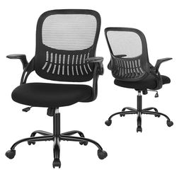 NEWBULIG Chaise de Bureau d'ordinateur pour Adulte - Dossier Haut - en Maille - Pivotant - avec roulettes - Appuie-tête - Accoudoir - Noir