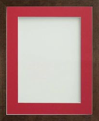 Frame Company Webber Brown with Red Mount, A4 for 10x6 inch