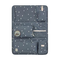 LÄSSIG Car Organiser, Car Back Seat Organiser, Happy Prints Dark Blue, 55 cm