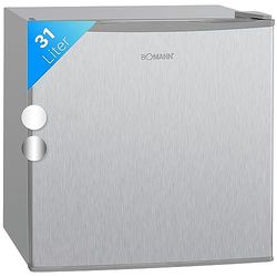 Bomann Freezerbox 31L Contenido útil | Congelador pequeño con rejilla | tope de puerta intercambiable y control de temperatura continuo | Mini congelador con 4 estrellas | GB 341.1 inox