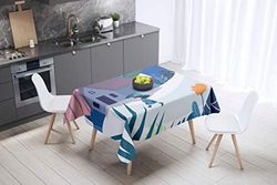 Bonamaison Nappe de Cuisine 145 x 145 cm - Conçu et fabriqué en Turquie
