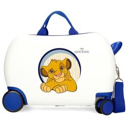 Joumma Disney Hakuna Matata barnresväska vit 45 x 31 x 20 cm hård ABS 24,6 L 2 kg 4 hjul bagage hand, Vit, barnresväska