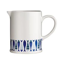 Premier Pisces Brocca con Motivo Pesci, Dolomite, Blu