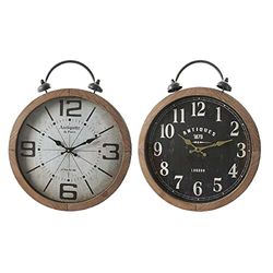 DKD Home Decor Wall Clock, Multicoloured, Estándar