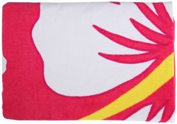 FREDS SWIM ACADEMY 70140 Velours Hippe handdoek in een trendy hibiscus design