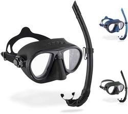 Cressi Calibro + pacotes clássicos de snorkel, unissexo para adulto, preto