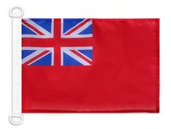 AZ FLAG - Drapeau Pavillon Civil Royaume-Uni - 45x30 cm - Pavillon Nautique Marchand Anglais - Uk - Grande Bretagne Spécial Bateau Et Extérieur En Maille Bloquée Avec Anneaux Plastiques Intégrés - 30g