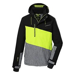 Killtec Men's Giacca da sci/giacca funzionale con cappuccio staccabile con zip e paraneve KSW 48 MN SKI JCKT, black, XXL, 38702-000