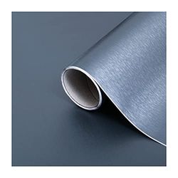 d-c-fix papier adhésif pour meuble métallique Platino Gris acier - film autocollant décoratif rouleau vinyle - pour cuisine, porte - décoration revêtement peint stickers collant - 45 cm x 2 m