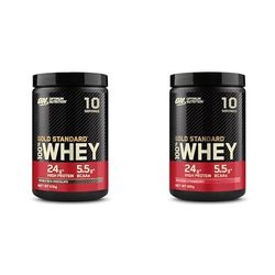 Optimum Nutrition Gold Standard 100 Percent Whey Muscle Building and Recovery Protein Powder with Naturally Occurring Glutamine and BCAA Amino Acids Double Rich Chocolate Flavour and Strawberry flavor