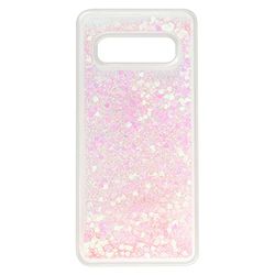 Babaco telefonfodral för Samsung S10 PLUS flytande glittereffekt, rosa