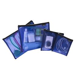 Travelon Set di 4 sacchetti a rete, blu, 9,5 x 12,75 x 0,5, Travelon Borsa a rete (confezione da 4), blu, 9.5 x 12.75 x 0.5, Travelon Borsa a rete (confezione da 4)