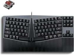 Perixx PERIBOARD-335BR Clavier Mécanique Compact Filaire Ergonomique - Commutateurs Tactiles Marron - Fonction Programmable avec Touches Macro - Compatible Windows et Mac OS X - US Anglais