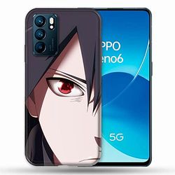 Hoesje voor Oppo Reno 6 Manga Naruto Sasuke Face