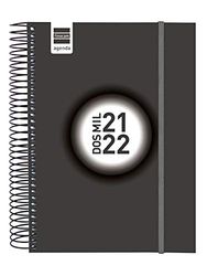Finocam Espir Color - Agenda Septiembre 2021 - Agosto 2022 (12 meses), E10 - 155x212 (mediano), Negro