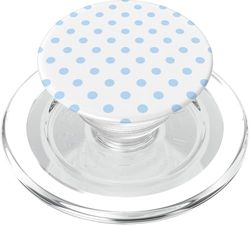 Bonito gráfico minimalista con patrón de lunares azul claro pastel PopSockets PopGrip para MagSafe