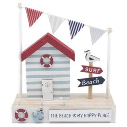 Lesser & Pavey Love & Affection Home Sweet Wooden Beach House Ornaments for Decor and Gifts for Women & Men | House for Shelves & Living Room Accessories | Decorative Home Accessories